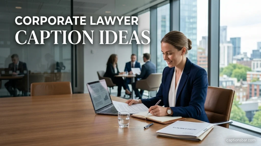 Corporate Lawyer Caption Ideas