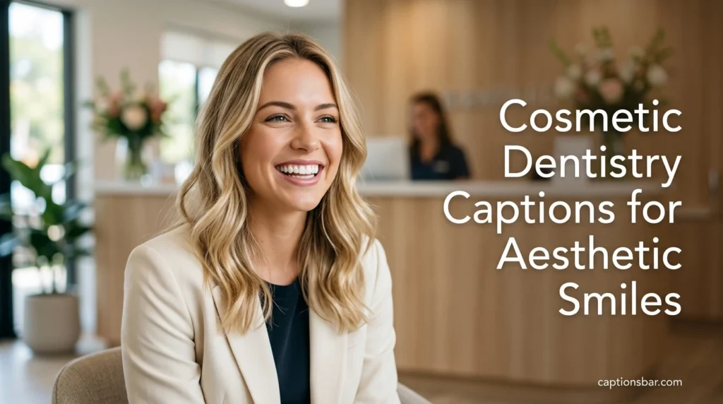 Cosmetic Dentistry Captions for Aesthetic Smiles