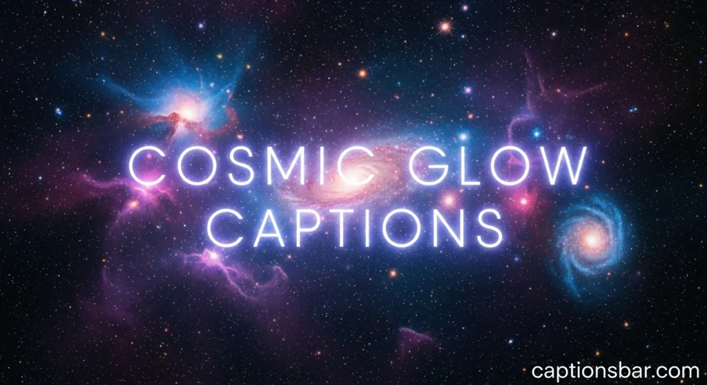 Cosmic Glow Captions