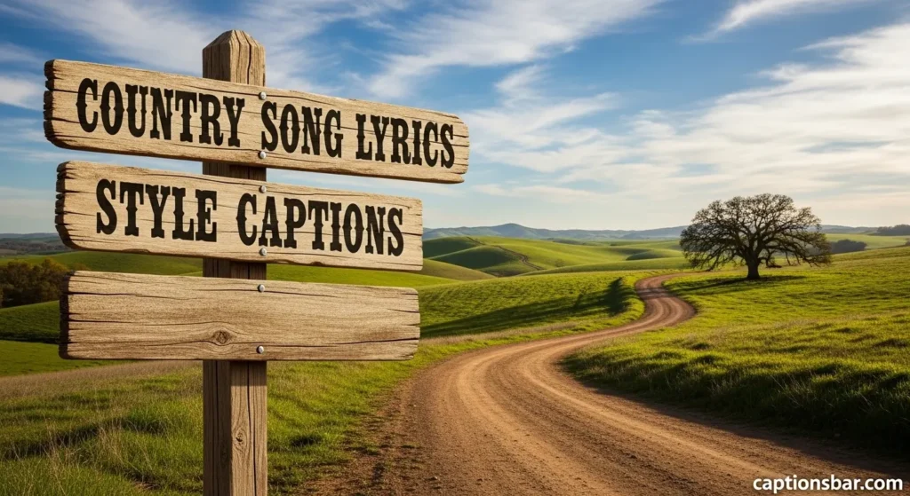 Country Song Lyrics Style Captions