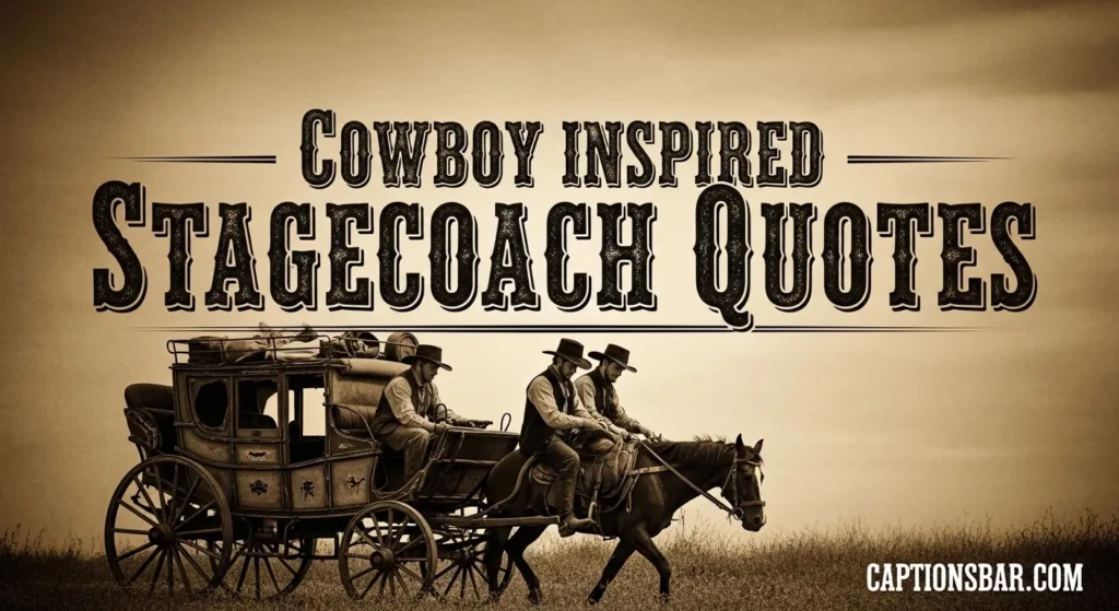 Cowboy Inspired Stagecoach Quotes