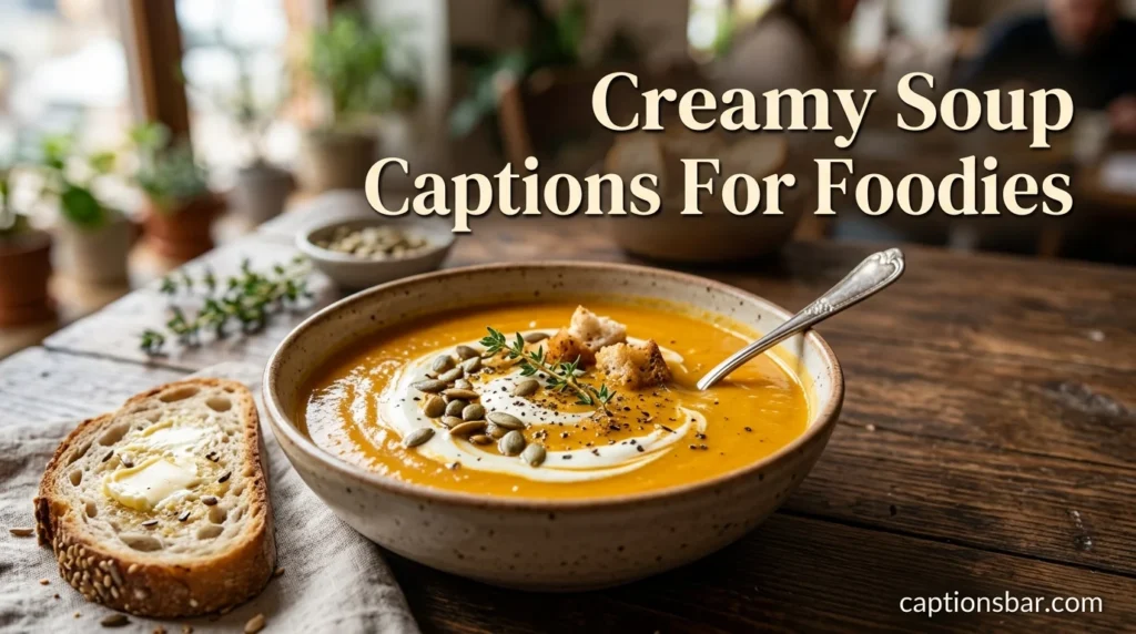 Creamy Soup Captions For Foodies