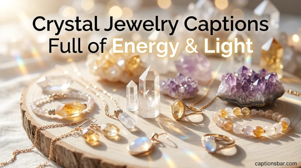 Crystal Jewelry Captions Full of Energy & Light