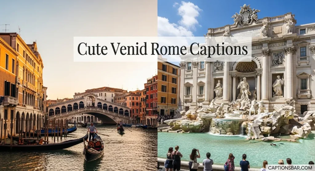 Cute Venice And Rome Captions