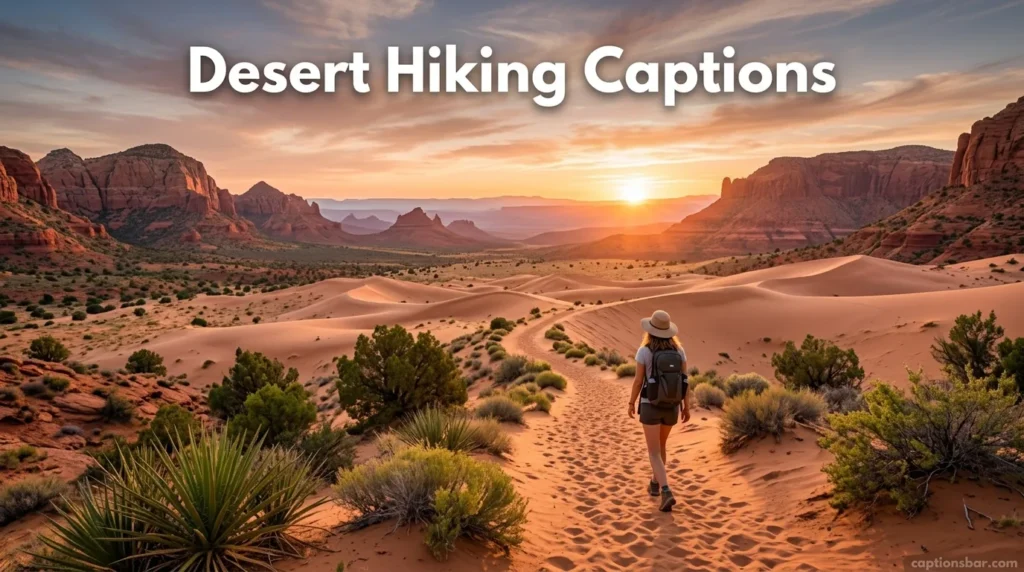 Desert Hiking Captions