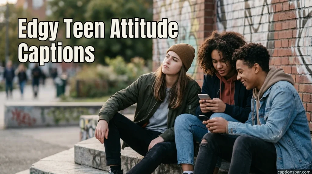 Edgy Teen Attitude Captions