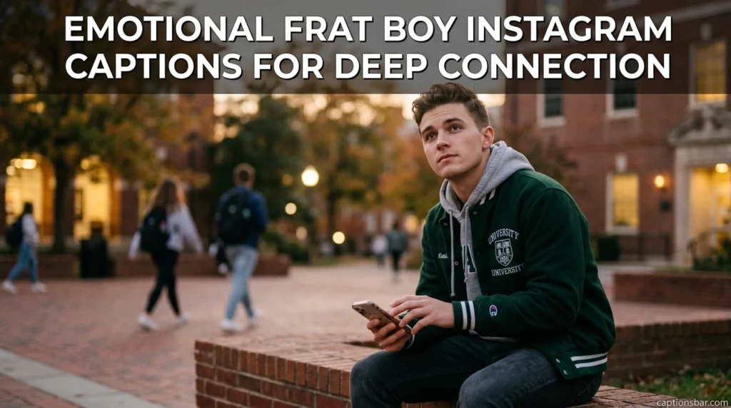 Emotional Frat Boy Instagram Captions for Deep Connection