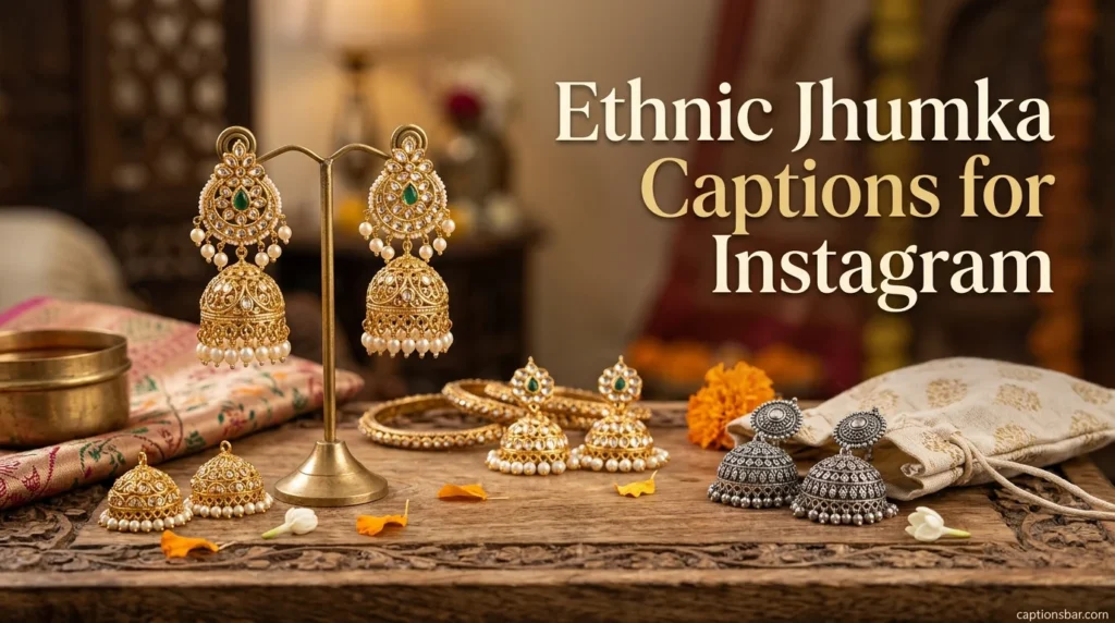 Ethnic Jhumka Captions for Instagram