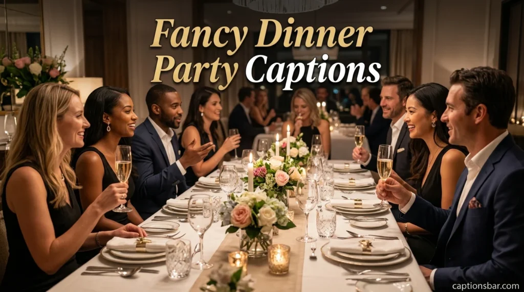 Fancy Dinner Party Captions