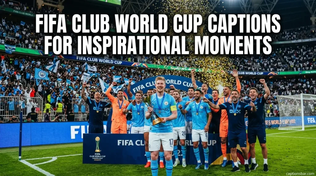FIFA Club World Cup Captions for Inspirational Moments