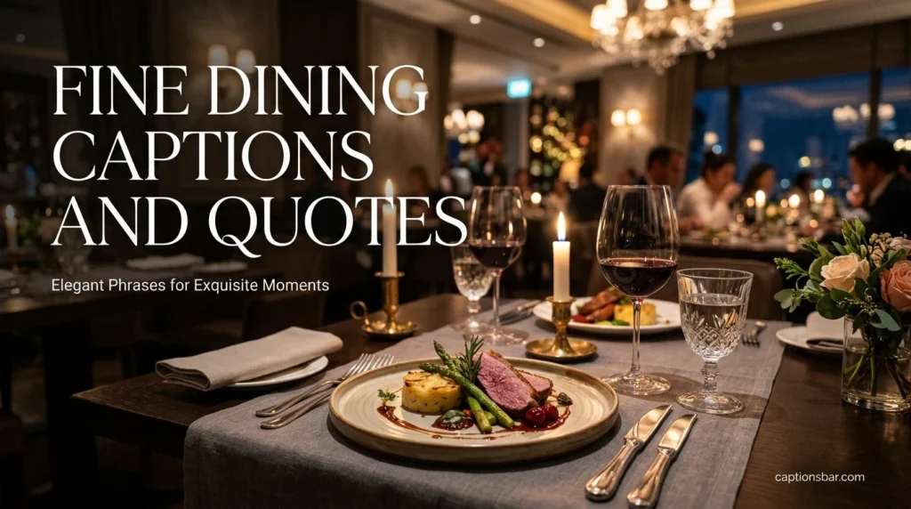 Fine Dining Captions And Quotes
