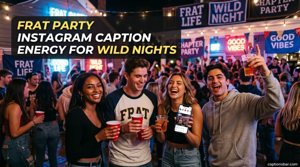 Frat Party Instagram Caption Energy for Wild Nights