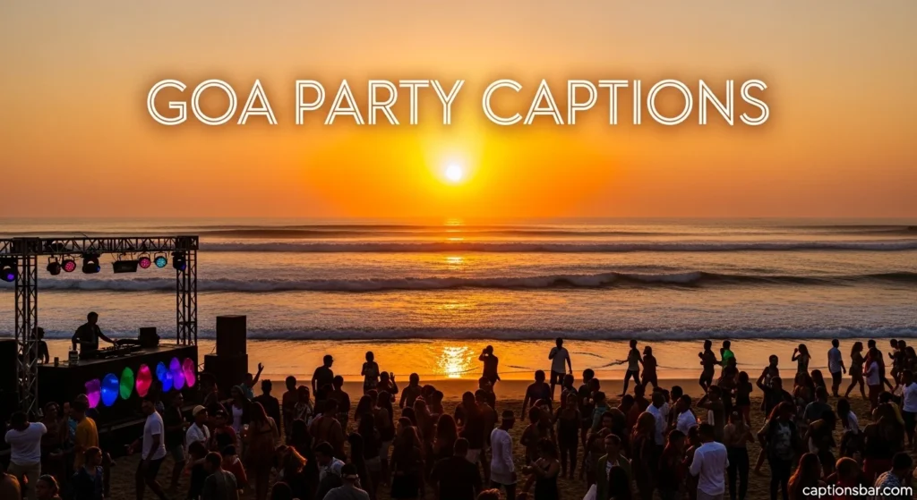 Goa Party Captions
