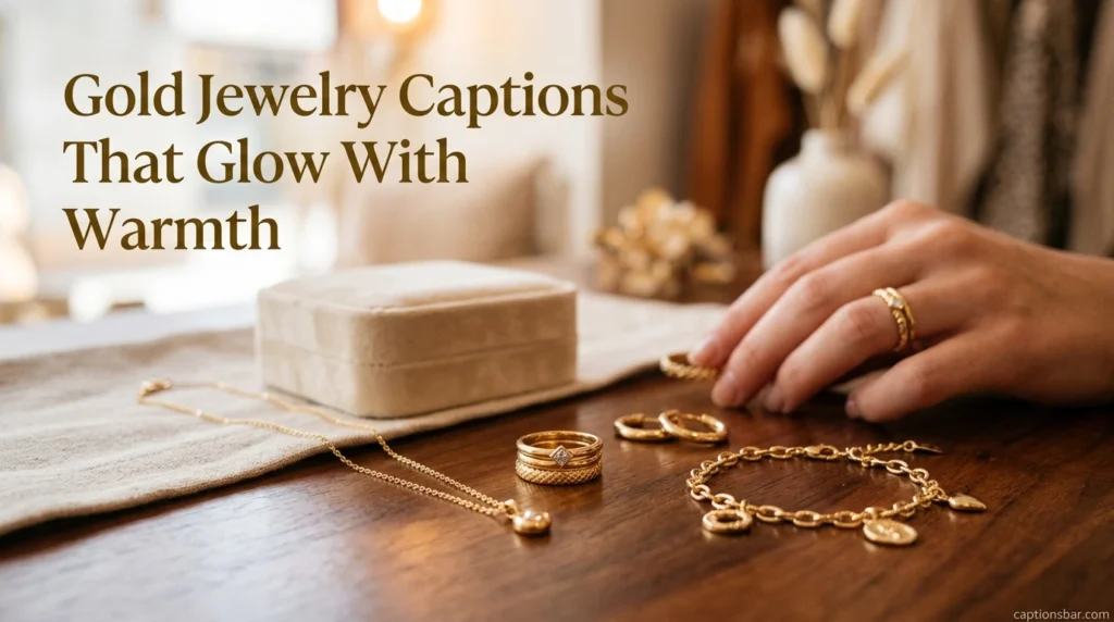 Gold Jewelry Captions That Glow With Warmth