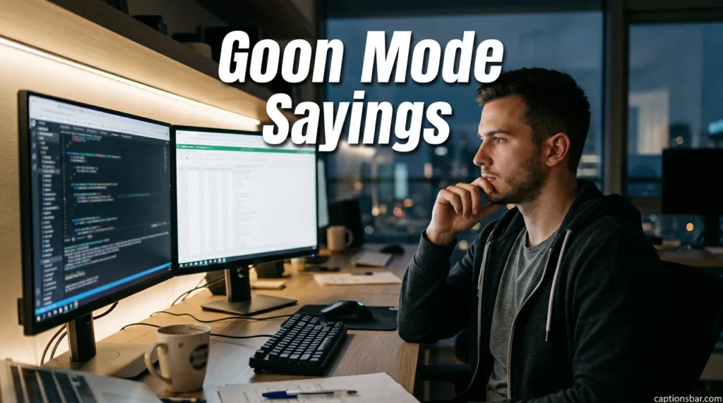 Goon Mode Sayings