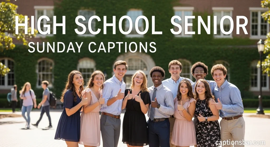 High School Senior Sunday Captions