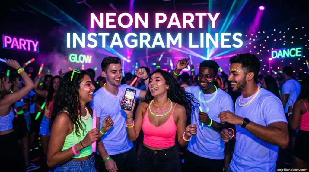 Neon Party Instagram Lines