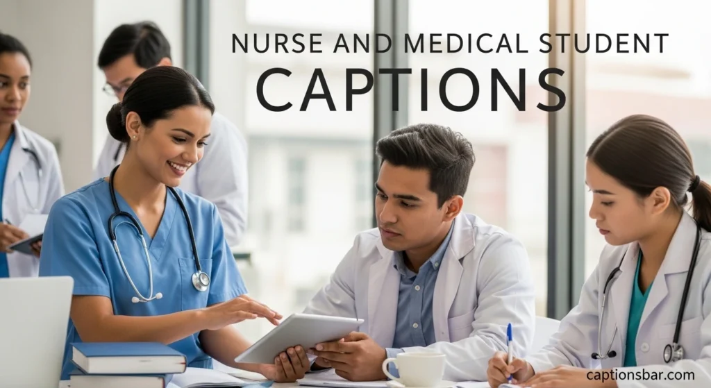 Nurse and Medical Student Captions