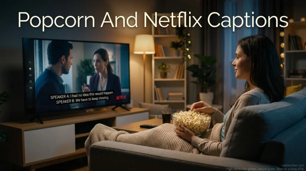 Popcorn And Netflix Captions