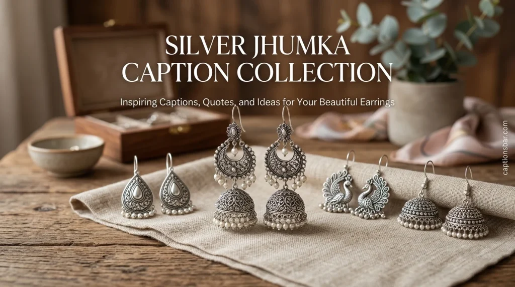 Silver Jhumka Caption Collection