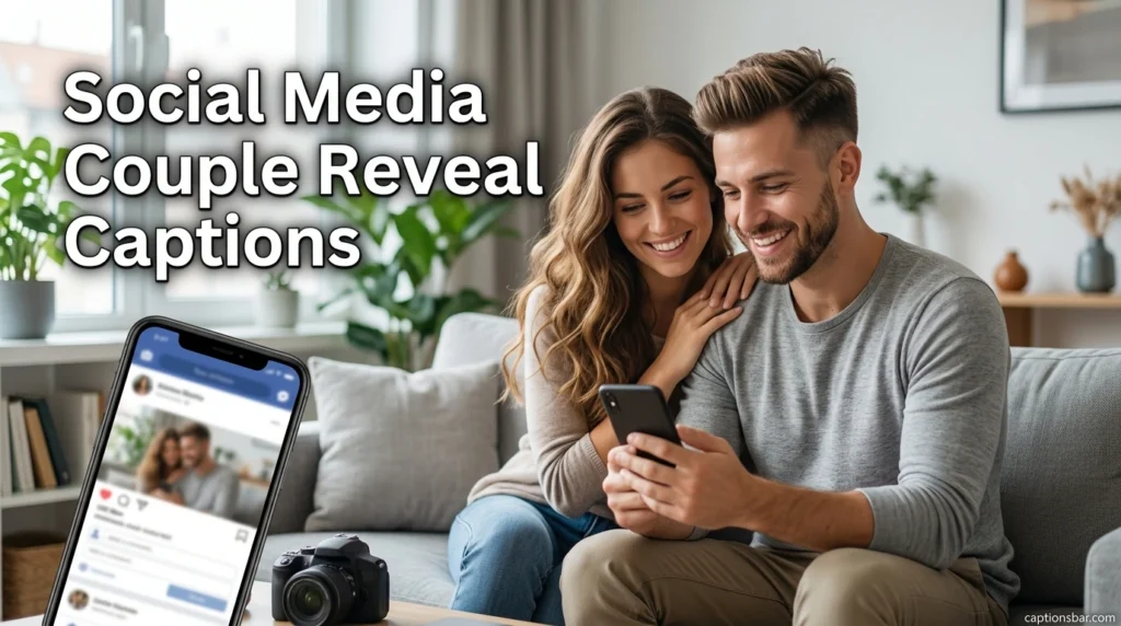 Social Media Couple Reveal Captions