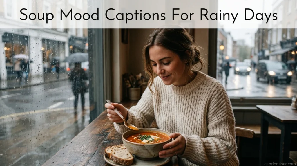 Soup Mood Captions For Rainy Days