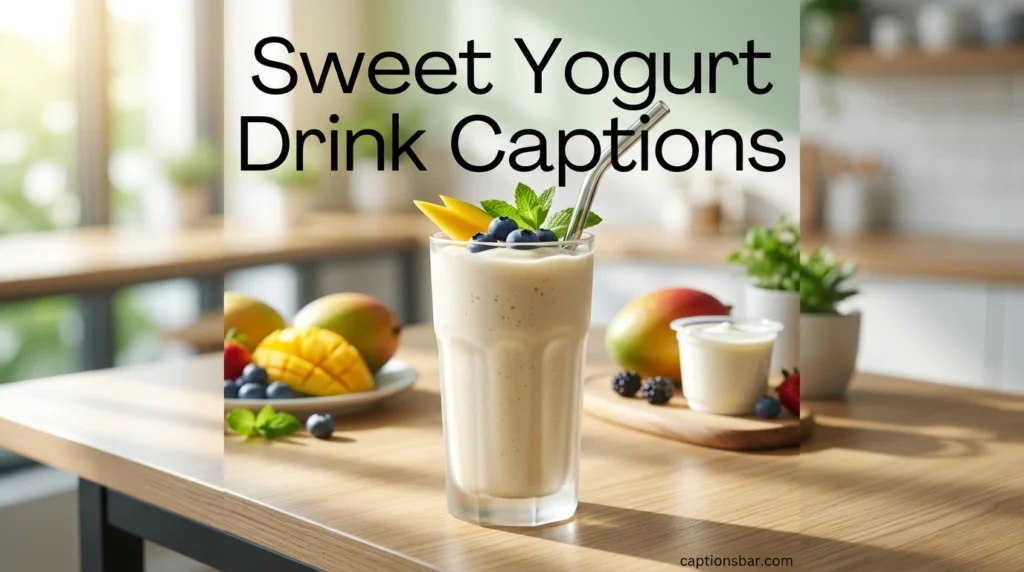 Sweet Yogurt Drink Captions