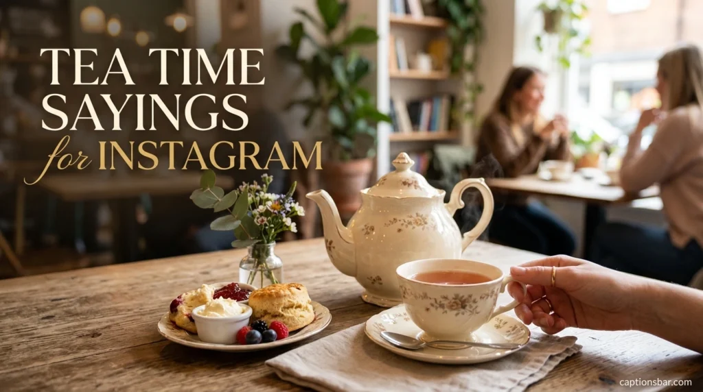 Tea Time Sayings for Instagram
