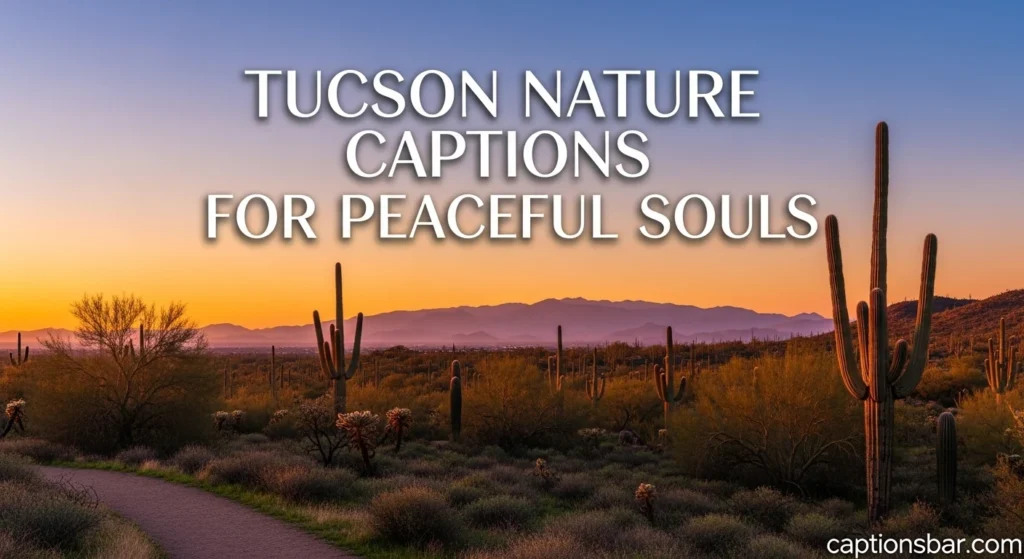Tucson Nature Captions for Peaceful Souls