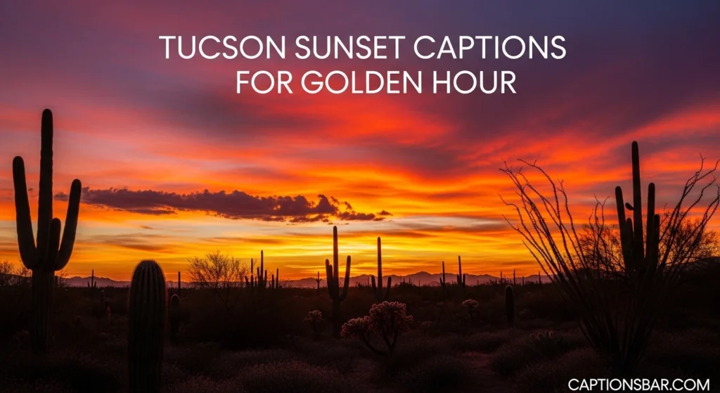 Tucson Sunset Captions for Golden Hour