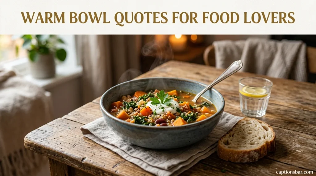 Warm Bowl Quotes For Food Lovers