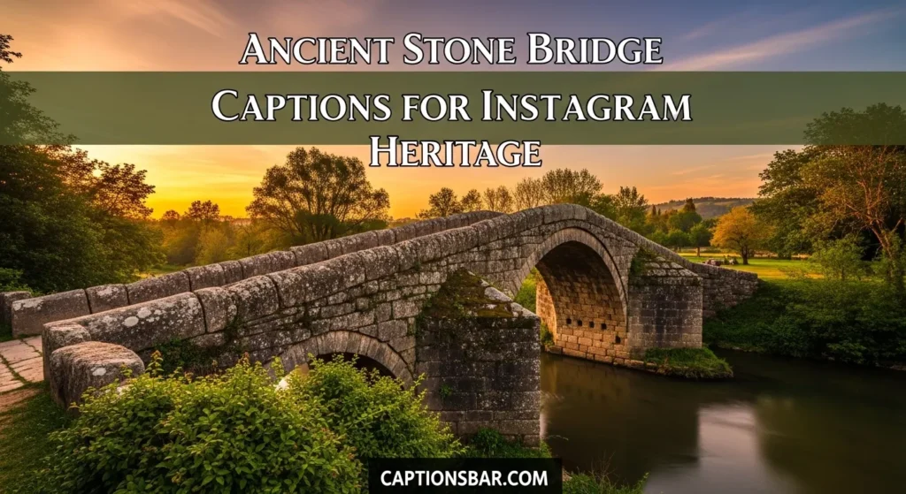 Ancient Stone Bridge Captions for Instagram Heritage
