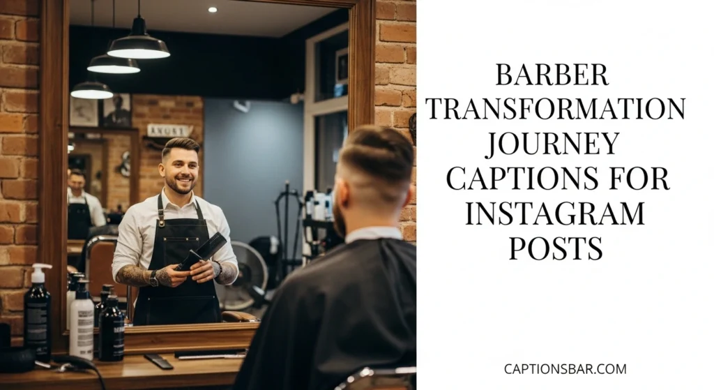Barber Transformation Journey Captions for Instagram Posts