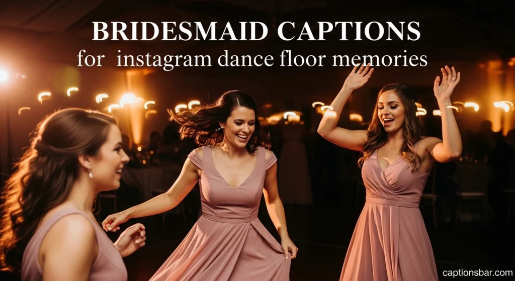 bridesmaid captions for instagram dance floor memories