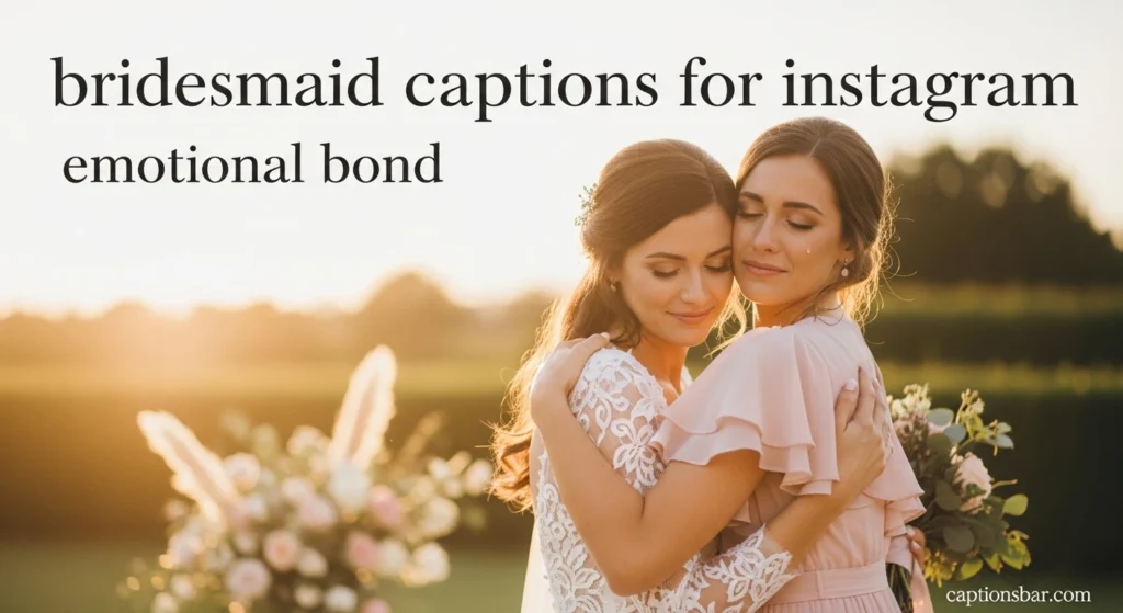 bridesmaid captions for instagram emotional bond