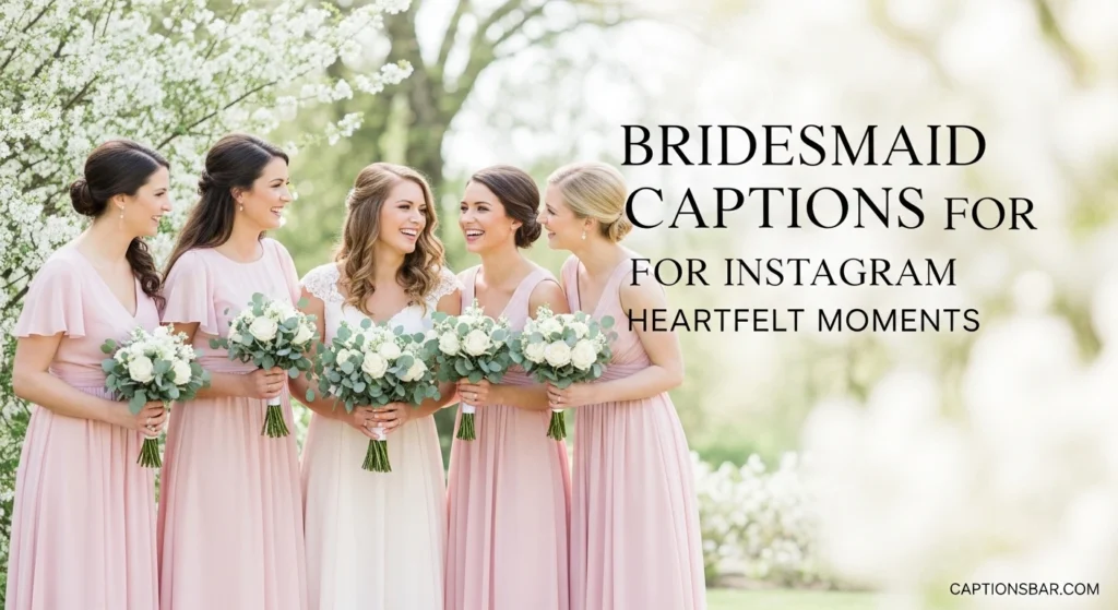 bridesmaid captions for instagram heartfelt moments
