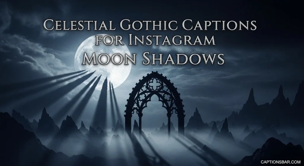 Celestial Gothic Captions for Instagram Moon Shadows