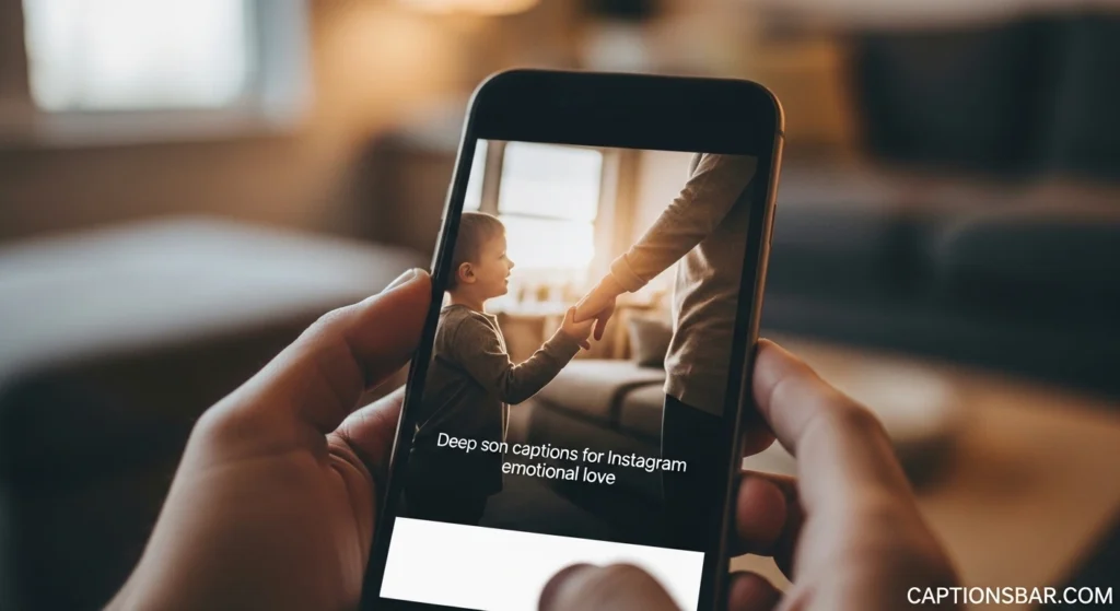 Deep son captions for Instagram emotional love