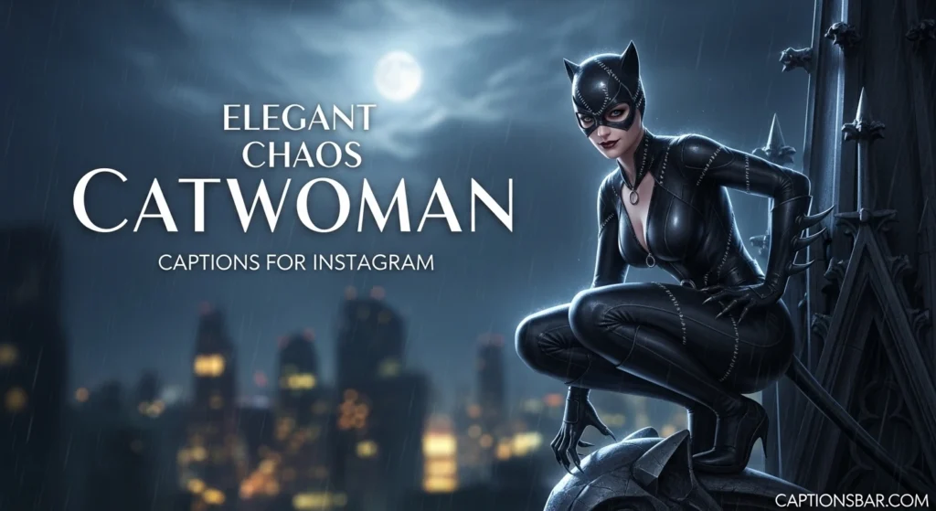 Elegant Chaos Catwoman Captions for Instagram