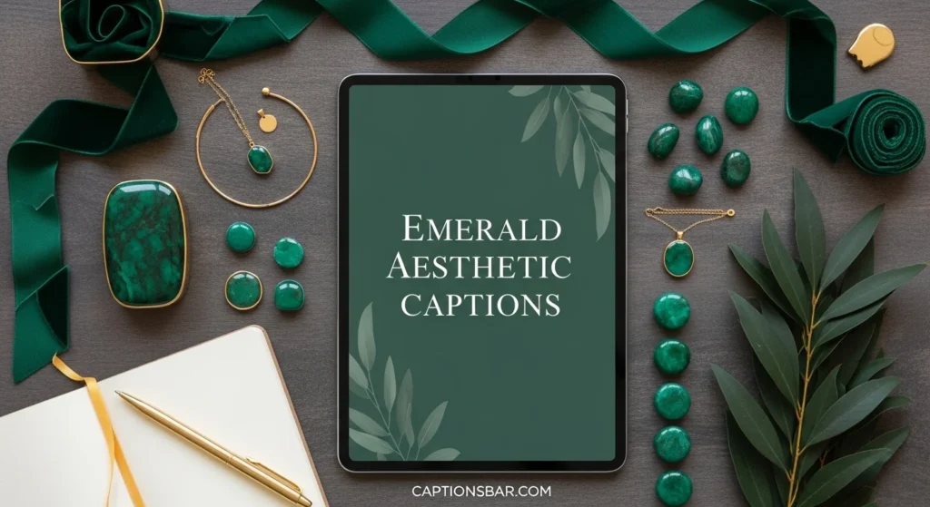 Emerald Aesthetic Captions