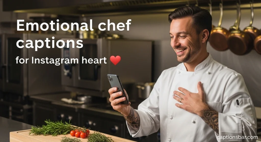 Emotional chef captions for Instagram heart 