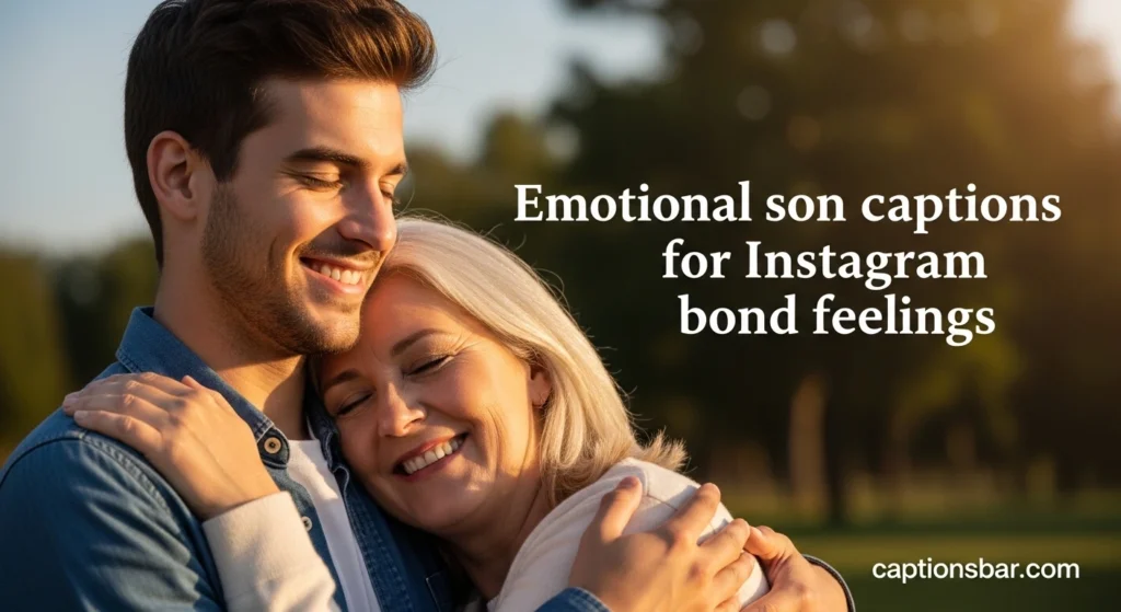 Emotional son captions for Instagram bond feelings