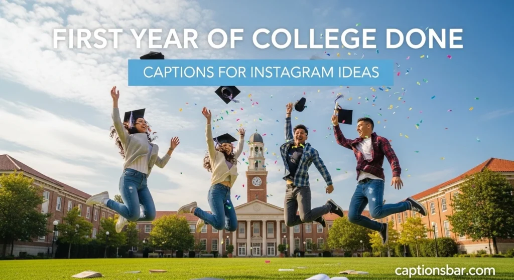 First Year of College Done Captions for Instagram Ideas