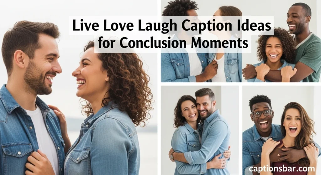 Live Love Laugh Caption Ideas for Conclusion Moments