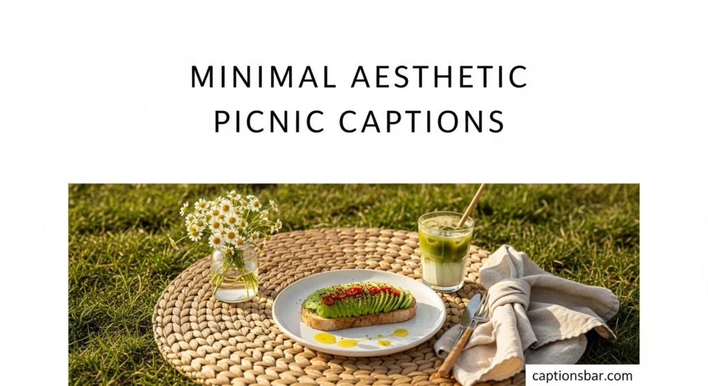Minimal Aesthetic Picnic Captions