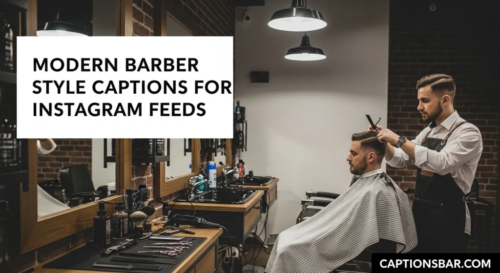 Modern Barber Style Captions for Instagram Feeds