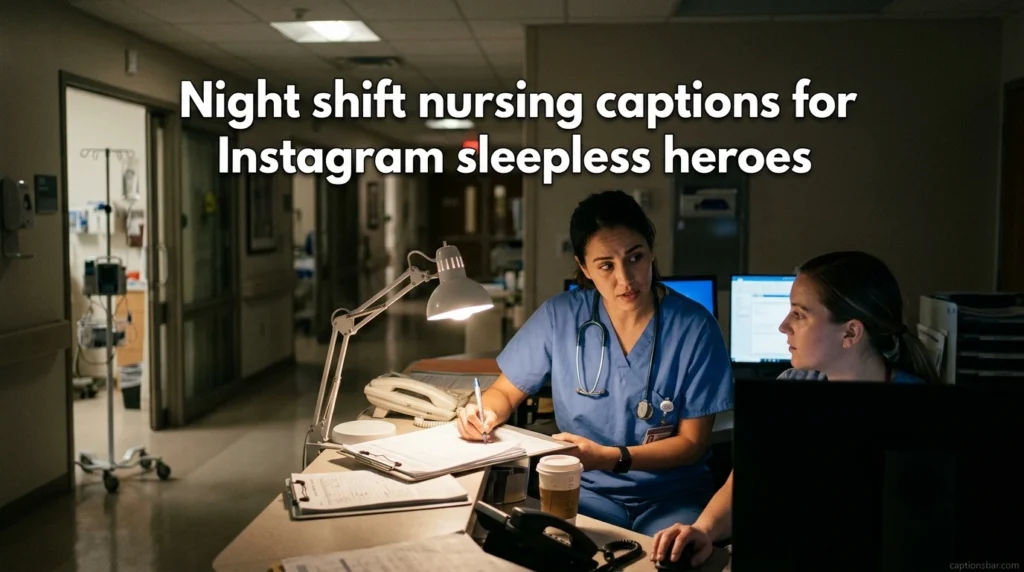 Night shift nursing captions for Instagram sleepless heroes
