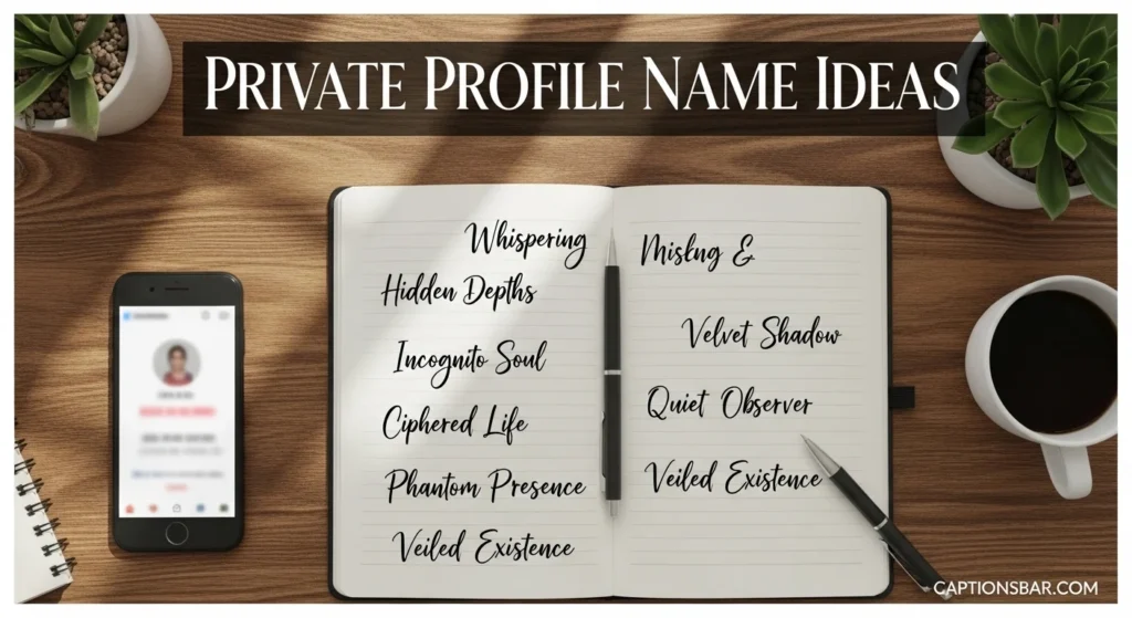 Private Profile Name Ideas