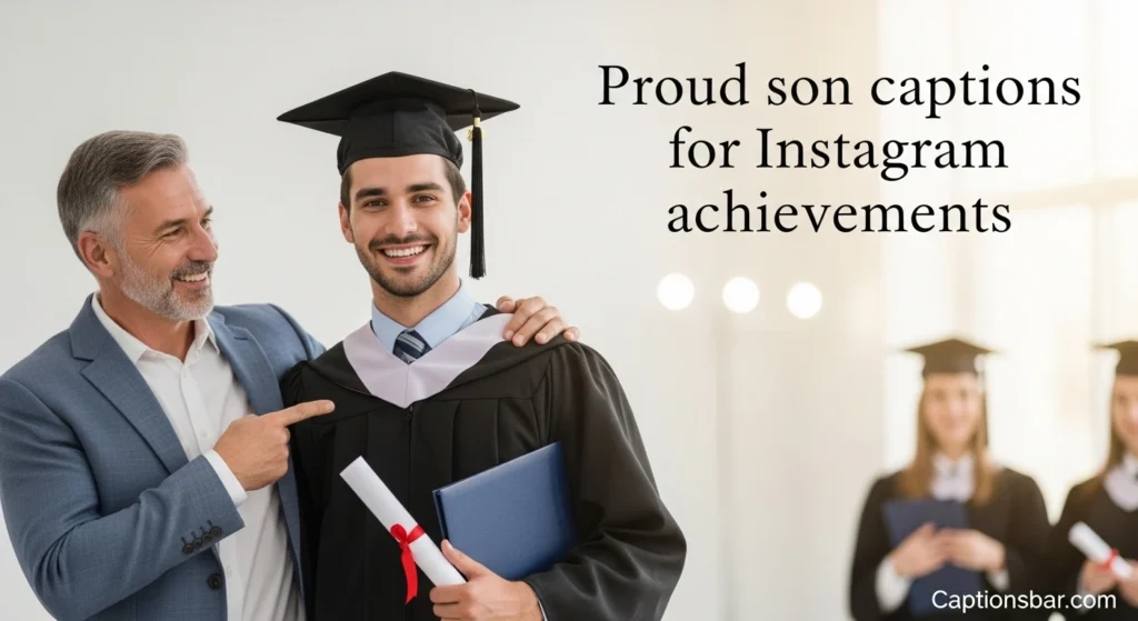 Proud son captions for Instagram achievements