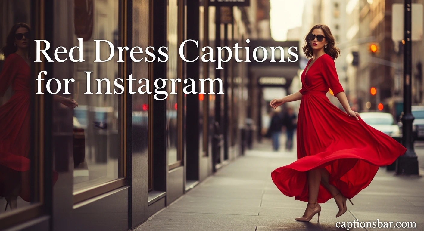 Red Dress Captions for Instagram